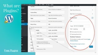 What are
Plugins?
37
Free Plugins
Using a Plugin…
 