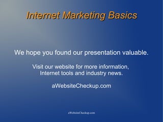 Internet Marketing Presentation