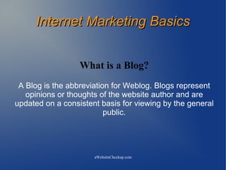 Internet Marketing Presentation