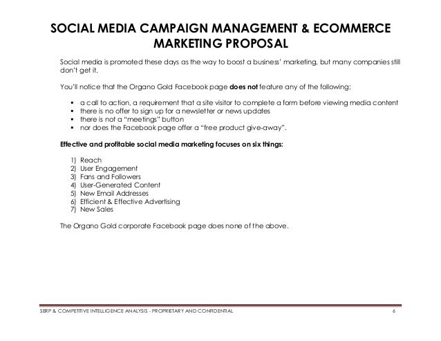 branded facebook advertising proposal for organo gold advertising proposal