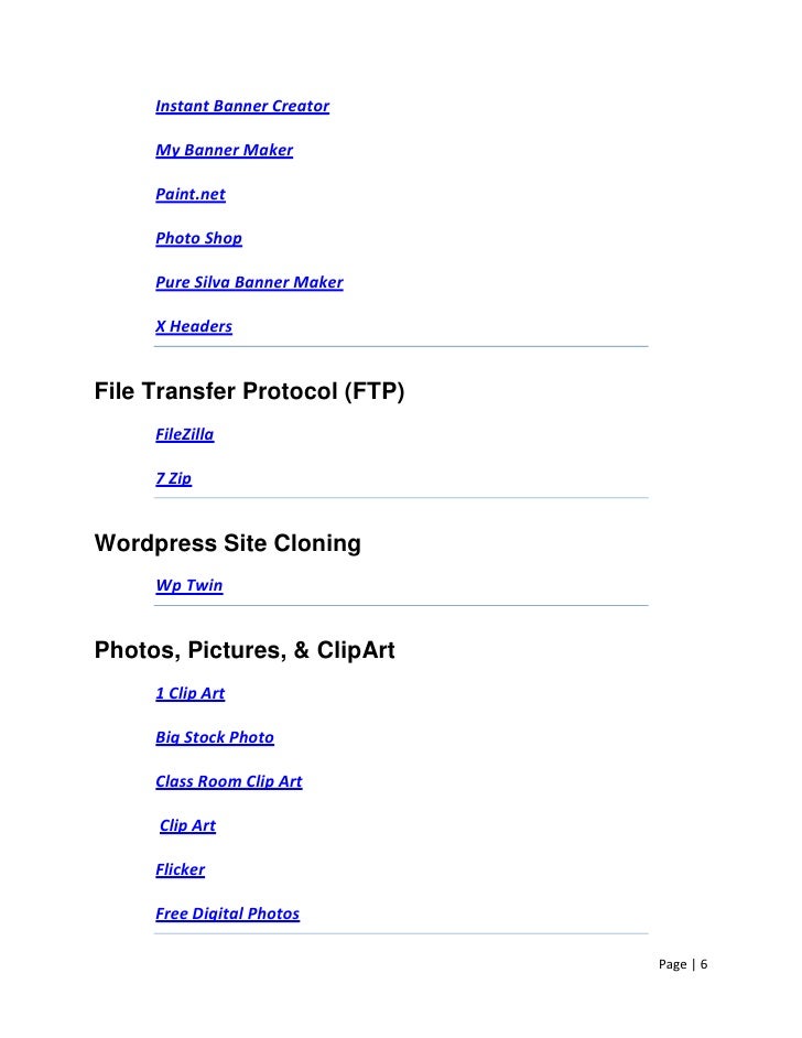 Internet Marketing Resources Quick Reference Guide