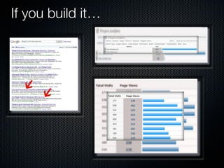 If you build it…
 