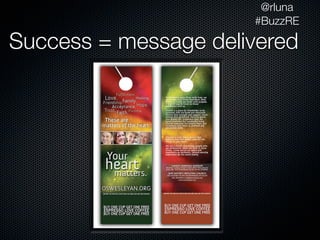 @rluna
                      #BuzzRE

Success = message delivered
 