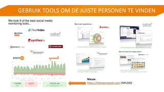 GEBRUIK TOOLS OM DE JUISTE PERSONEN TE VINDEN
Nieuw
https://followerwonk.com (IMS200)
 