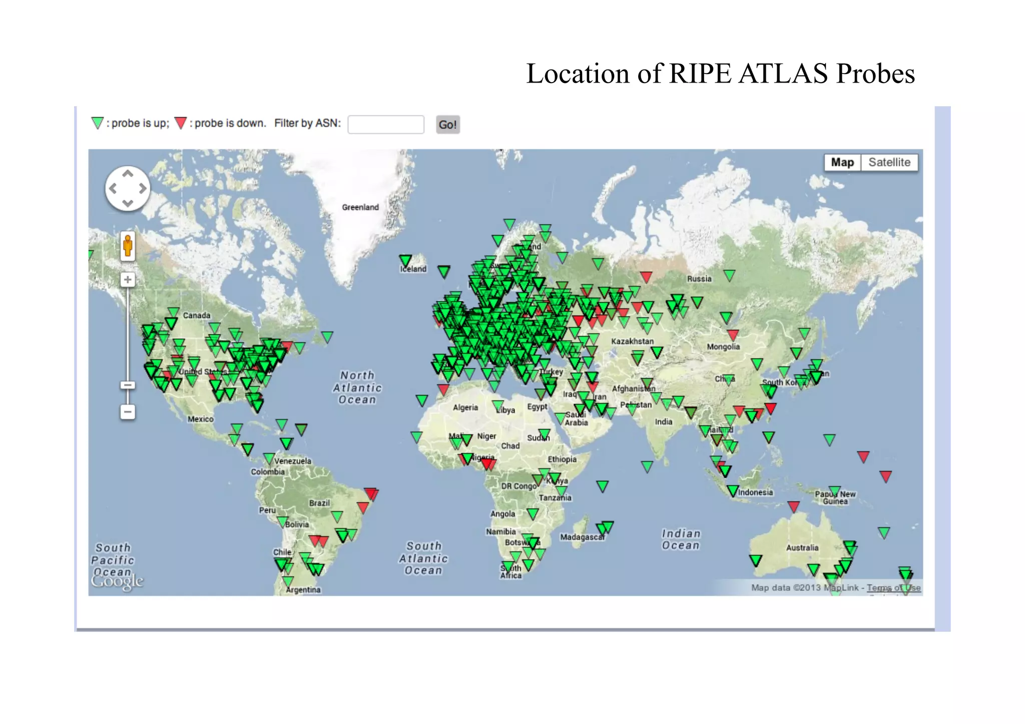 Location of RIPE ATLAS Probes

 