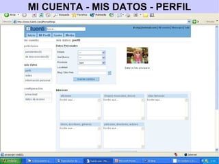 MI CUENTA - MIS DATOS - PERFIL 