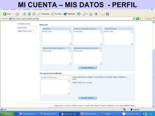 MI CUENTA – MIS DATOS  - PERFIL 