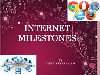 INTERNET
MILESTONES
BY
STEFFI KERAN RANI J
 