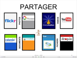 Qui contrôle Internet ?
                     Au niveau Mondial
• Les structures les plus fondamentales d'Internet sont sous le
  contrôle de l'Icann, l'Internet corporation for assigned names and
  numbers.
• Cet organisme a un statut particulier, puisqu'il s'agit d'une société
  à but non lucratif, soumise au droit californien.
• Composé de nombreuses commissions, qui gèrent des
  problématiques structurelles, l'Icann encadre notamment les
  noms de domaine ou le fonctionnement des adresses IP (Internet
  Protocol, les "adresses" de machines et de sites sur le réseau).
• La gouvernance de cet organisme stratégique fait l'objet de
  nombreux débats : plusieurs pays lui reprochent notamment la
  sur-représentation des Américains dans les différentes
  commissions.
                                 @telier                              15
 