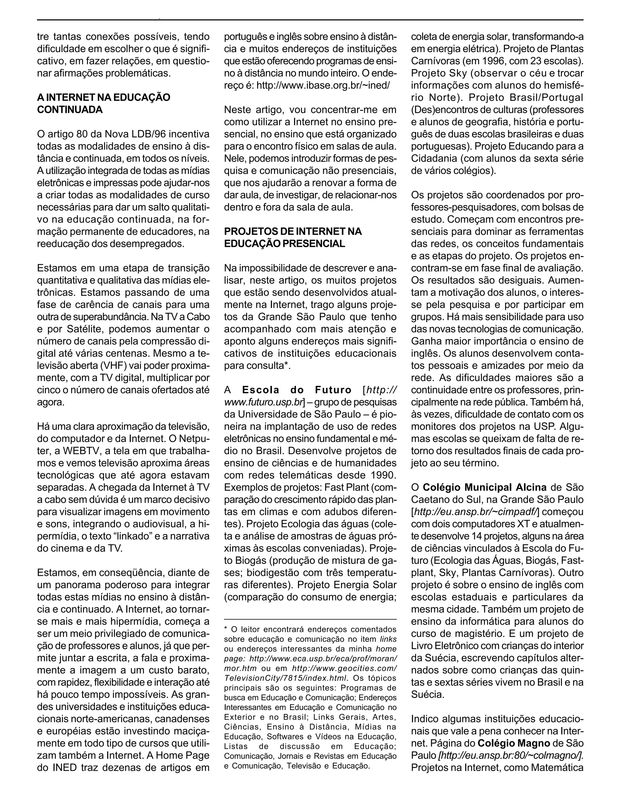 Internet Na EducaçãO