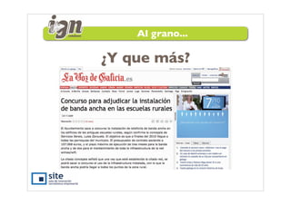 Al grano...

¿Y que más?
 