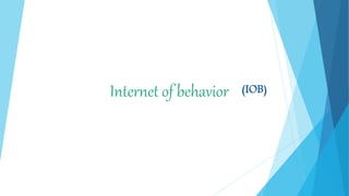 Internet of behavior (IOB)
 