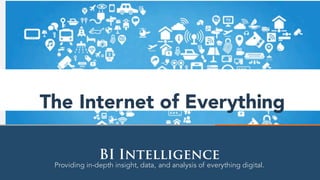 Providing in-depth insight, data, and analysis of everything digital.
BI Intelligence
The Internet of Everything
 