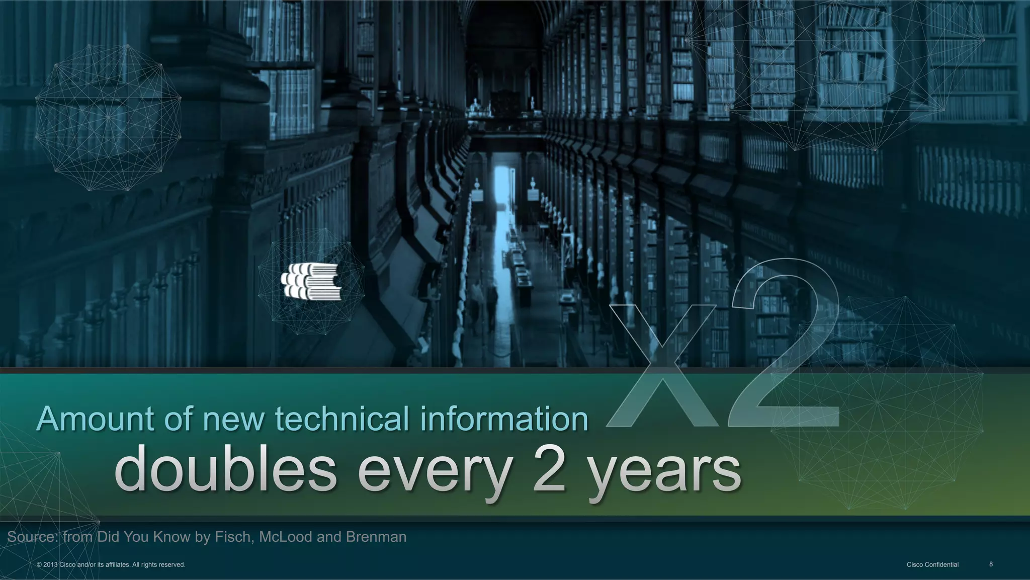 Source: from Did You Know by Fisch, McLood and Brenman
© 2013 Cisco and/or its affiliates. All rights reserved.

Cisco Confidential

8

 