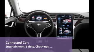 Connected Car: 
Entertainment, Safety, Check-ups, … 
 