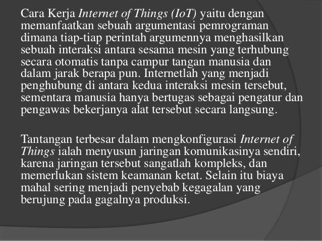 Penjelasan Singkat Internet of things