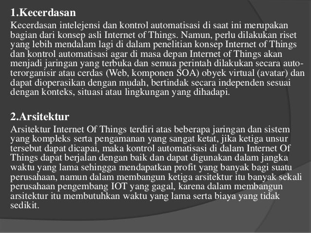 Penjelasan Singkat Internet of things