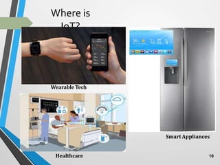 Where is
IoT?
10
Smart Appliances
Healthcare
Wearable Tech
 