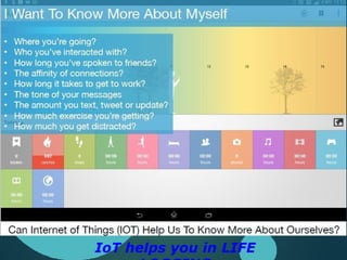 2
9
IoT helps you in LIFE
 