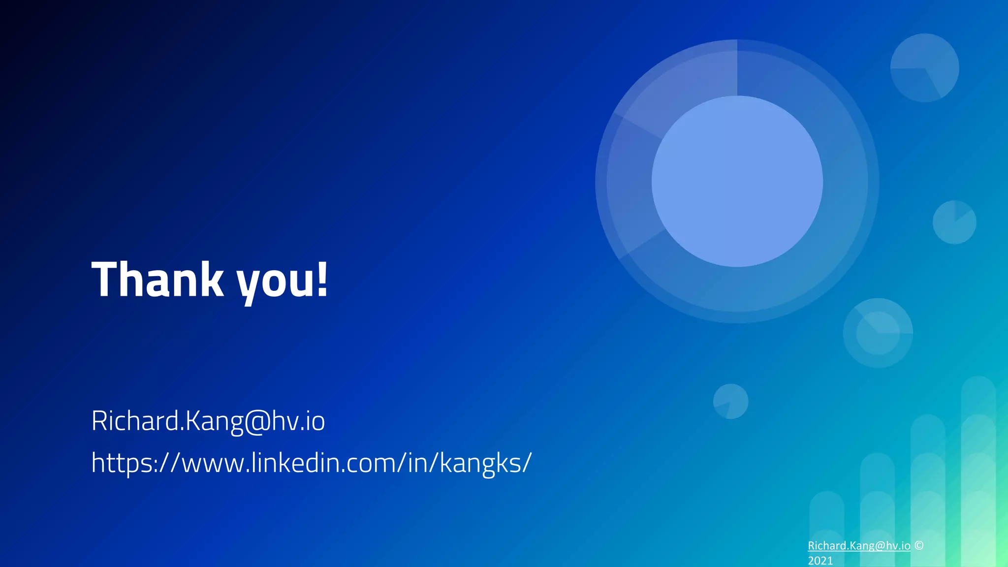 Richard.Kang@hv.io ©
2021
Richard.Kang@hv.io
https://www.linkedin.com/in/kangks/
Thank you!
 