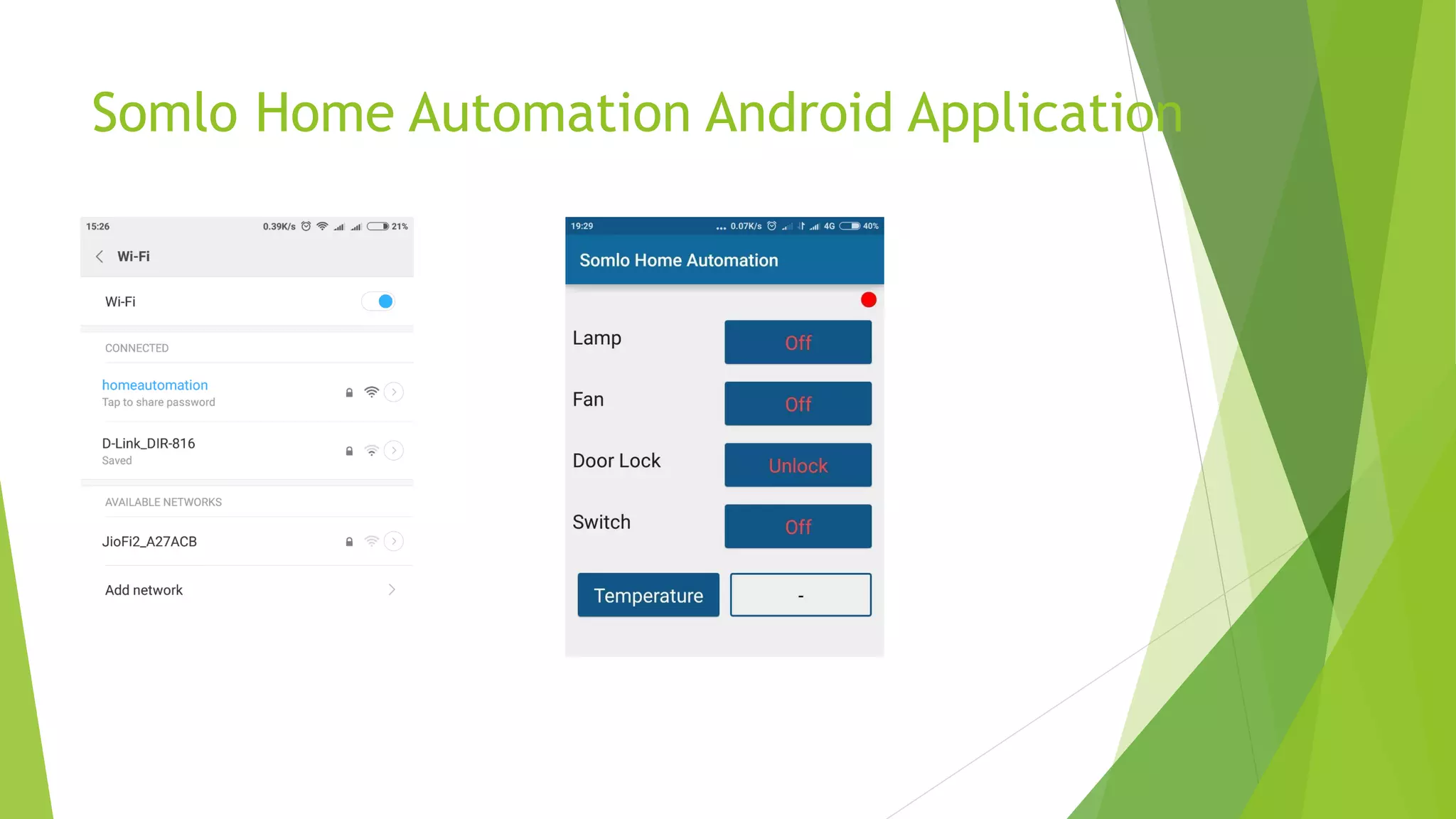 Somlo Home Automation Android Application 