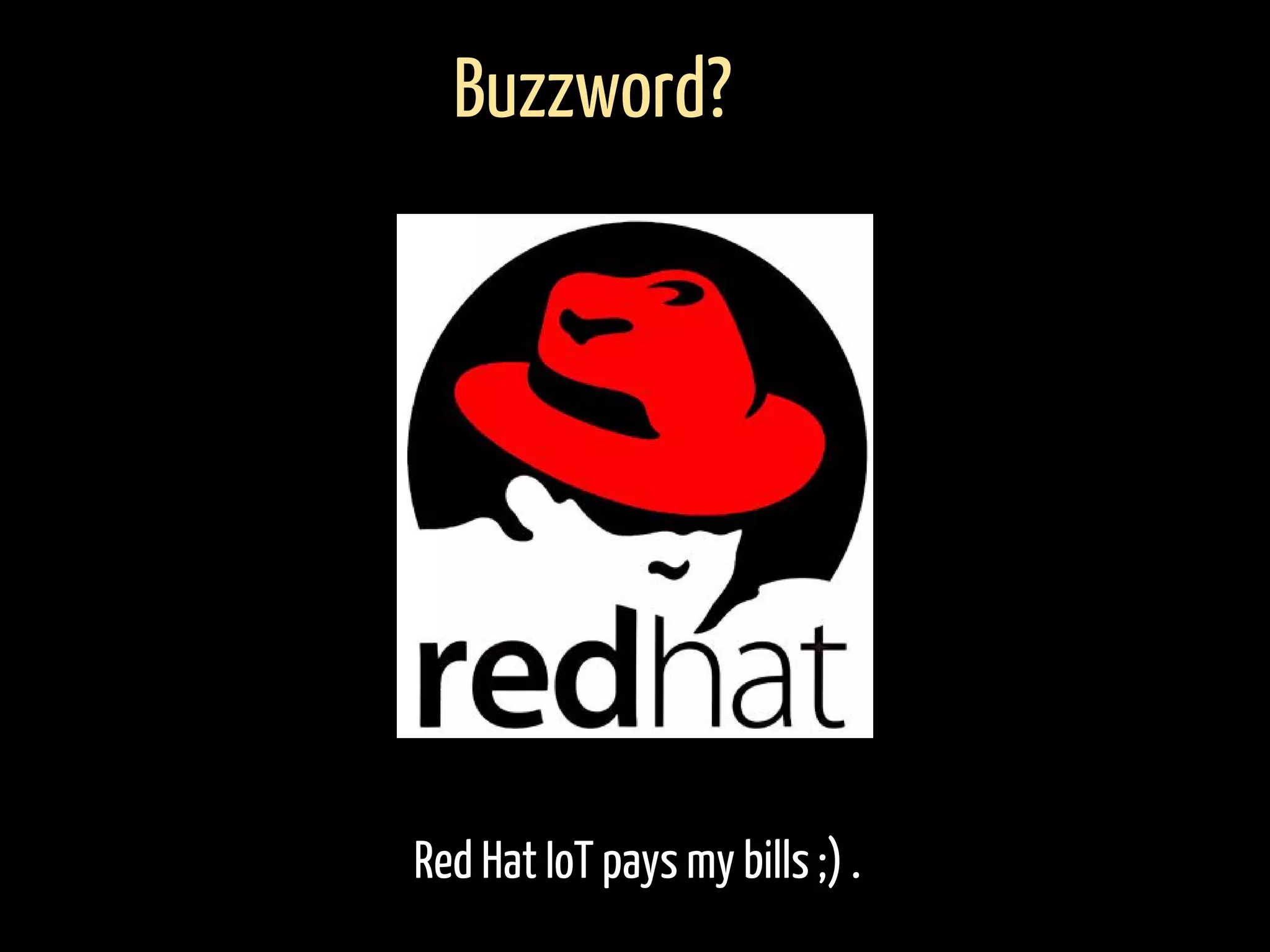 Red Hat IoT pays my bills ;) .
Buzzword?
 