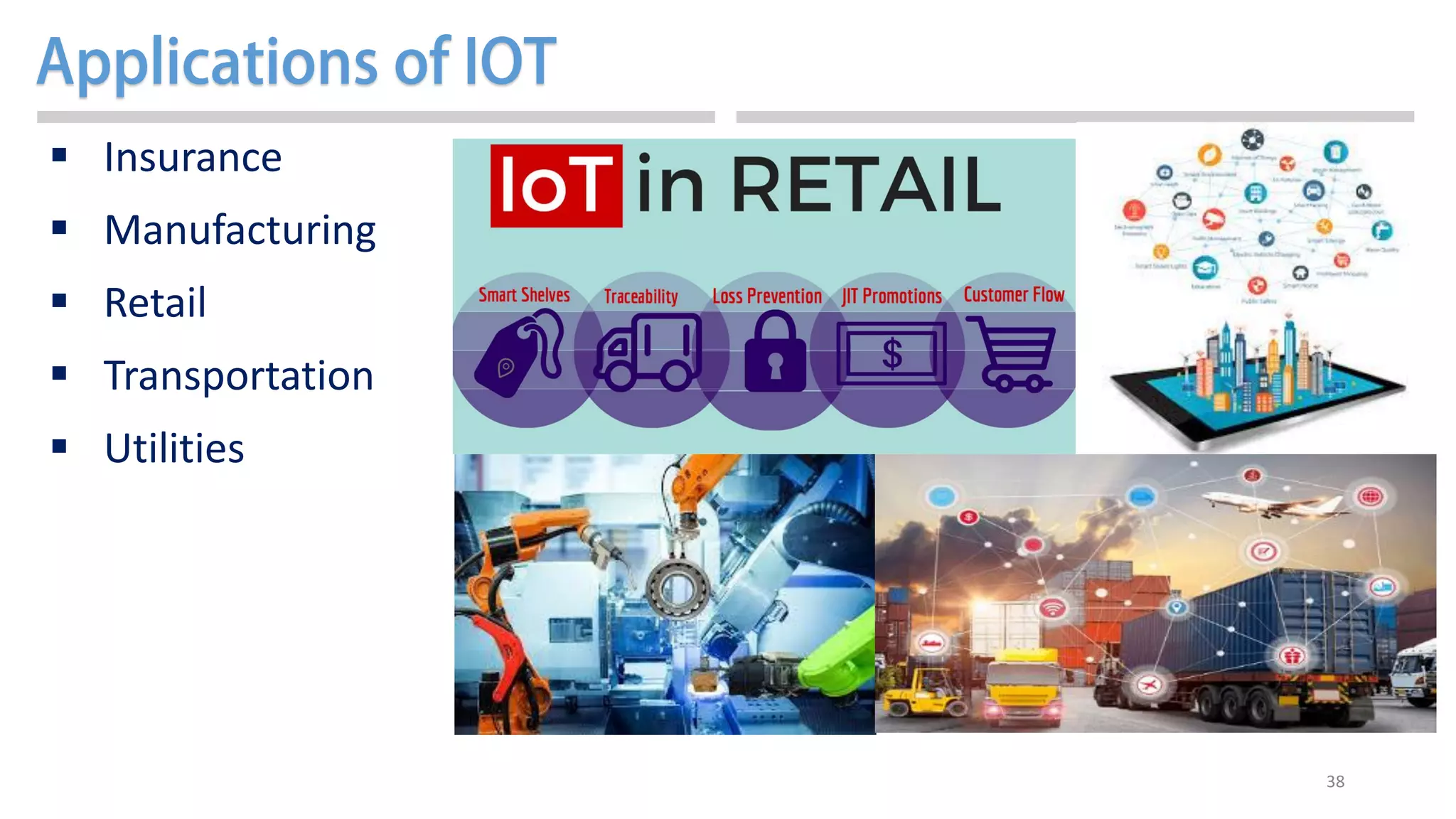 38
 Insurance
 Manufacturing
 Retail
 Transportation
 Utilities
 