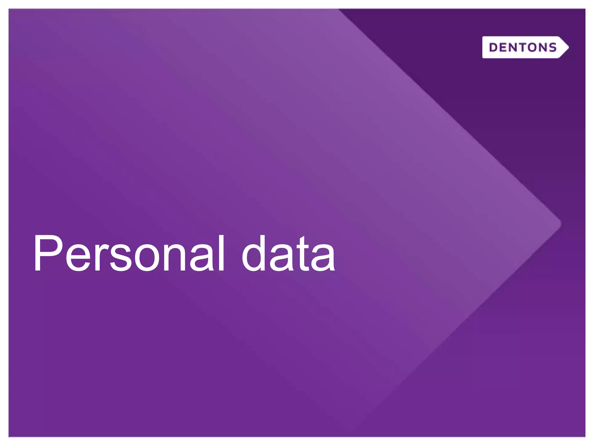 Personal data
 