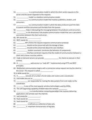 Internet of things Unit 1 one word | PDF