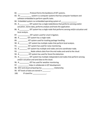Internet of things Unit 1 one word | PDF