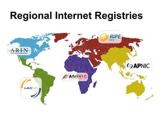 Regional Internet Registries
 