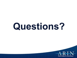 Questions?
 