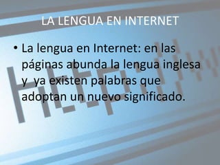 LA PUBLICIDAD DE INTERNETINTERNET Y SU HISTORIAEl Internet es una red de ordenadores conectados entre sí , con unos protocolos llamados TPC/IP que constituyen un lenguaje universal.La historia empieza a finales de los años sesenta, cuando se crea la primera red de ordenadores (APARENET) para conectar informáticamente las distintas instrucciones militares estadounidenses.