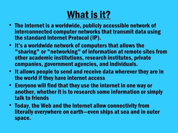 Ppt on internet picture