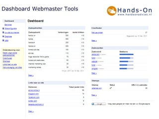 Dashboard Webmaster Tools 