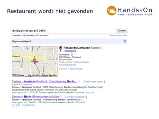 Restaurant wordt niet gevonden 