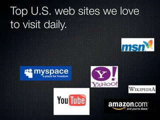Top U.S. web sites we love
to visit daily.
 