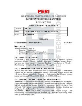 CS6501 - Internet programming | PDF image.