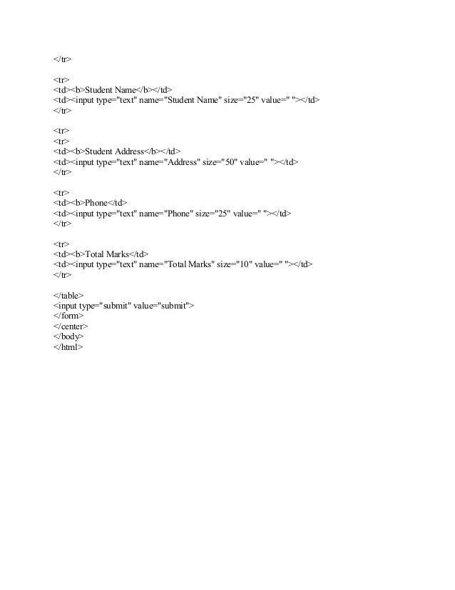 Internet programming lab manual