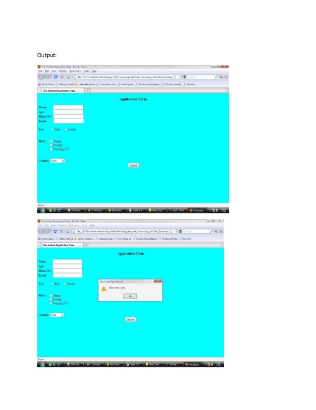 Internet programming lab manual