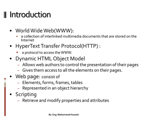 Internet programming lecture 1 | PDF | Web Design and HTML | Internet