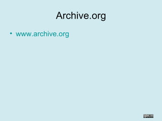 Archive.org www.archive.org 