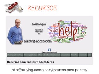 Guía para padres y madres sobre
el uso de Instagram http://goo.gl/Gnoc50
http://goo.gl/Fe4ySs
10 consejos para la prevención del
cyberbulling
Guía para padres con hijos en
Educación Primaria sobre el uso
saludable de las nuevas tecnologías
http://goo.gl/g3wQKP
Guía para padres con hijos en
Educación Secundaria sobre el uso
saludable de las nuevas tecnologías
http://goo.gl/K2UE8p
 