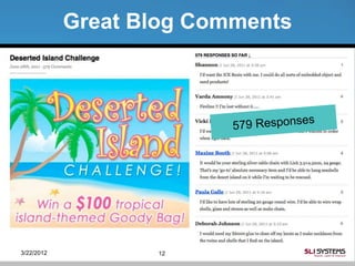 Great Blog Comments




3/22/2012          12
 