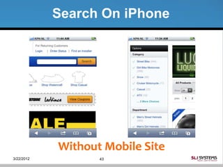 Search On iPhone




            Without Mobile Site
3/22/2012          43
 