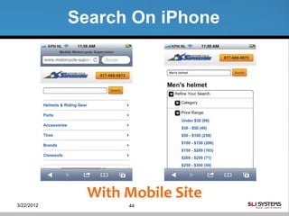 Search On iPhone




              With Mobile Site
3/22/2012          44
 