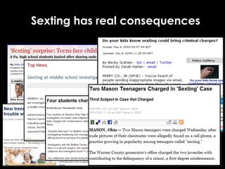 Sexting has real consequences
 