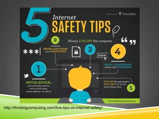 http://thinkbigcomputing.com/five-tips-on-internet-safety/

 