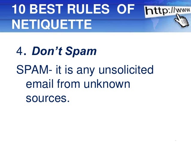 basic rules of netiquette