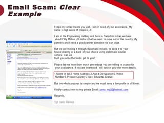 Email Scam: Clear
Example
 